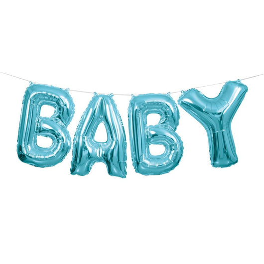 Blue Baby Foil Letter Balloon Banner Kit, 14