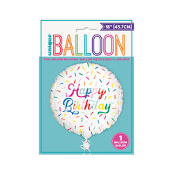 Birthday Sprinkle Happy Birthday Round Foil Balloon 18