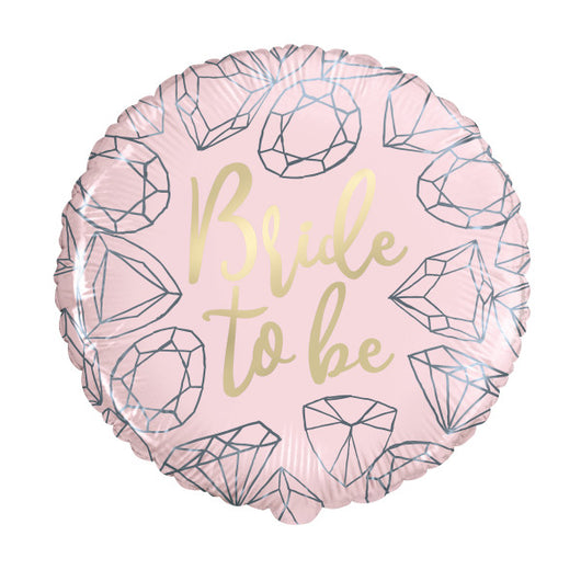 Pink Diamond Bride to Be Round Foil Balloon 18