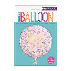 Pink Diamond Bride to Be Round Foil Balloon 18