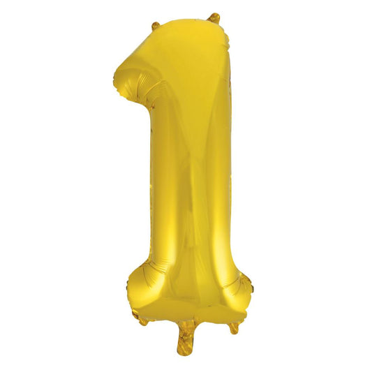 Gold Number 1 Shaped Foil Balloon 34