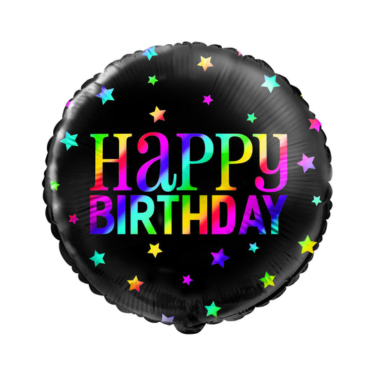 Rainbow Happy Birthday Round Foil Balloon 18