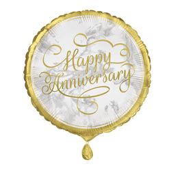 Gold Anniversary Round Foil Balloon 18