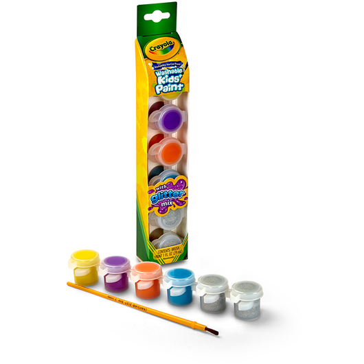 Crayola Washable Kids' Paint Pots, Glitter Effects 6ct. (12)