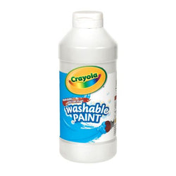 Crayola Washable Paint, 16 oz. Bottle - White (12)