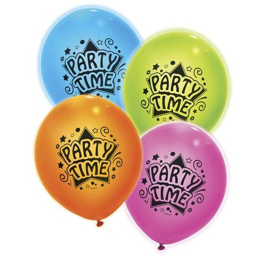 Party Time Assorted Light Up Balloons, 12ct