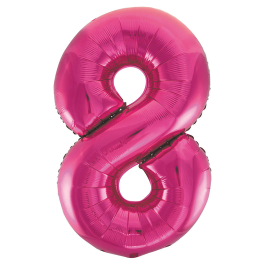 Pink Number 8 Shaped Foil Balloon 34