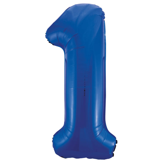 Blue Number 1 Shaped Foil Balloon 34