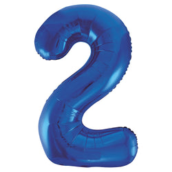 Blue Number 2 Shaped Foil Balloon 34