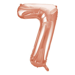 Rose Gold Number 7 Shaped Foil Balloon 34