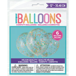 Clear Latex Balloons with Multi-Colored Confetti 12