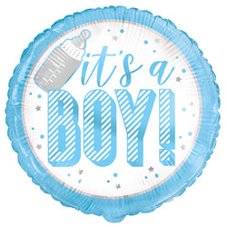 Blue It‰ۡó»s a Boy Round Foil Balloon 18