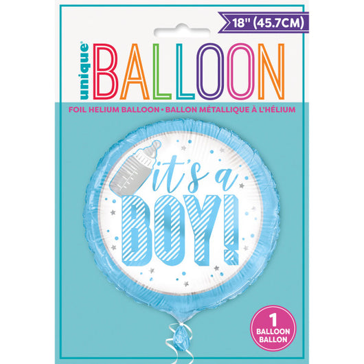 Blue It‰ۡó»s a Boy Round Foil Balloon 18