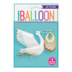 Stork It's a Boy Giant Foil Balloon 62