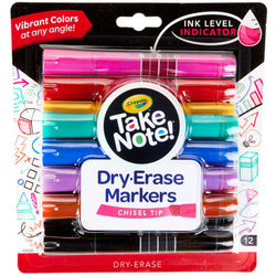 Crayola 12ct. Take Note! Broad Line Dry-Erase Markers Colored (24)