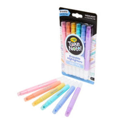 Crayola 6 ct. Take Note! Erasable Highlighters, Pastel Party (24)