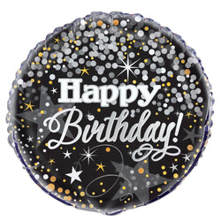 Glittering Birthday Round Foil Balloon 18