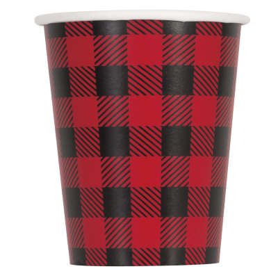 Plaid Lumberjack 9oz Paper Cups 8ct