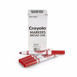 Crayola Bulk Ultra-Clean Washable Markers, Conical Tip, 12 per box - Red (6)