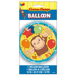 Curious George Round Foil Balloon 18