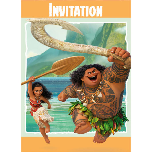 Disney Moana Invitations, 8ct