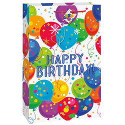 Bright Balloons & Dots Happy Birthday Extra Jumbo Gift Bag
