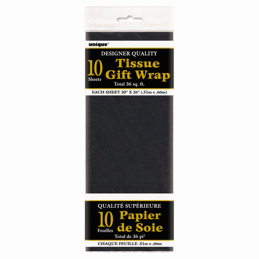 Black Tissue Sheets, 10ct