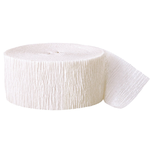 White Crepe Streamer, 81 ft