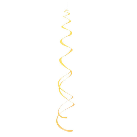 Sunflower Yellow Solid Hanging Swirl Decorations, 8ct