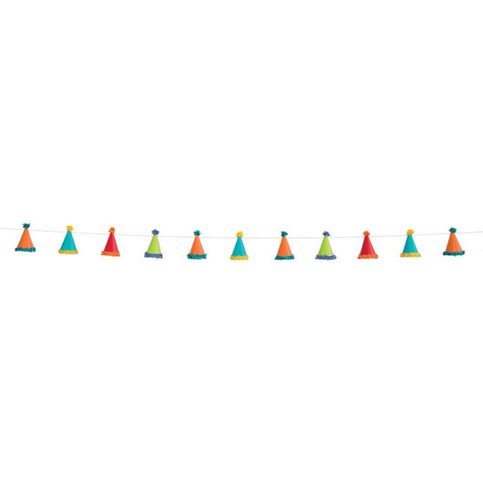 Pom Pom Mini Hat Garland, 7 ft