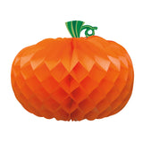 Pumpkin Shaped Honeycomb Centerpiece, 10.75"