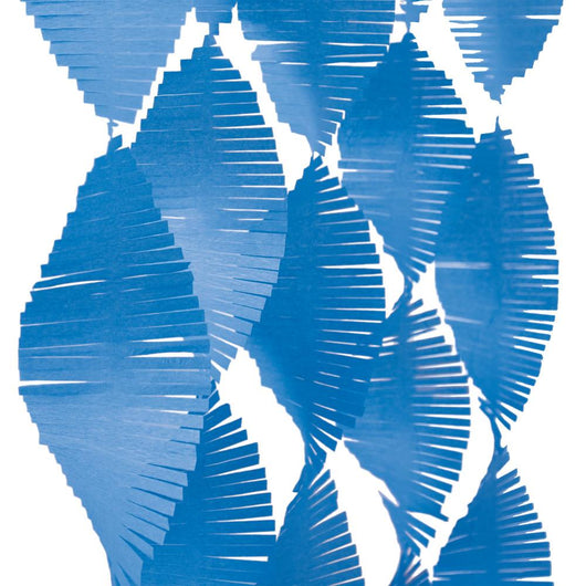 Royal Blue Tissue Fringe Garland, 9 ft