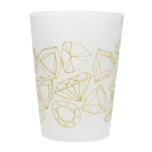 Gold Diamond Bachelorette 16oz Plastic Party Cups, 8ct