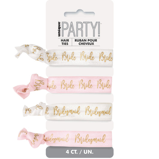 Bachelorette Party Hair Ties, 4ct