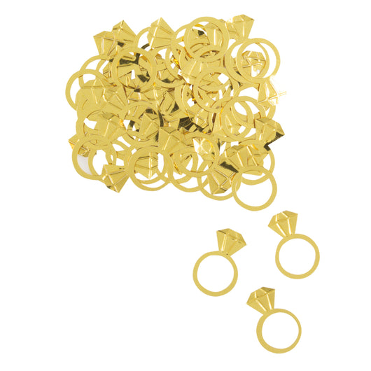 Large Gold Diamond Ring Foil Confetti, .5oz