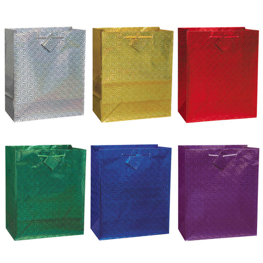 Solid Holographic Jumbo Gift Bag Assortment