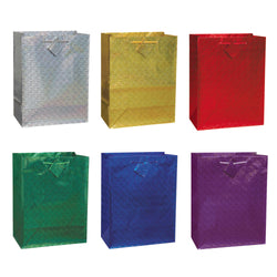 Solid Hologram Medium Gift Bag Assortment