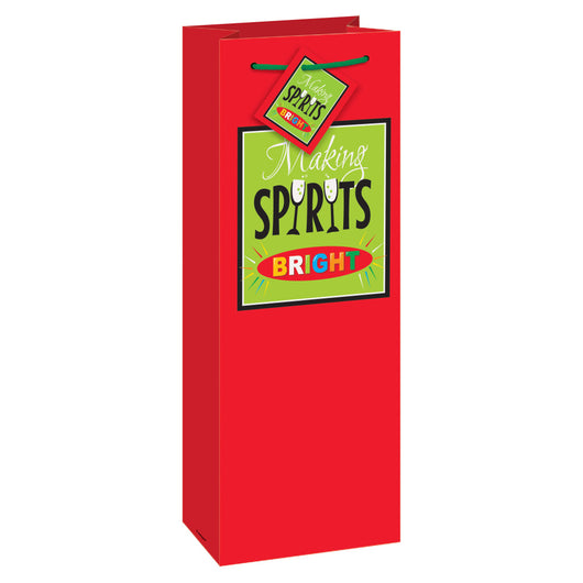 Christmas Spirits Wine Gift Bag