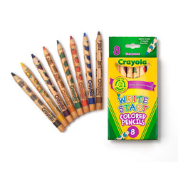 Crayola Write Start Colored Pencils, 3/4 Length 8ct. (24)