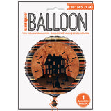 Full Moon Halloween Round Foil Balloon 18", Packaged
