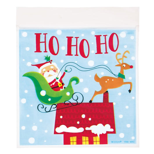 Zip-Top Colorful Santa Christmas Treat Bags, 20ct