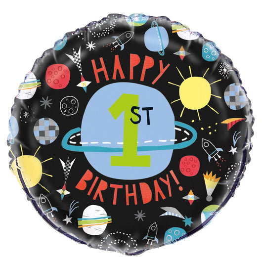 Outer Space Round Foil Balloon 18