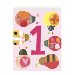 Ladybug 1st Birthday Paper Goodie Bags, 8ct