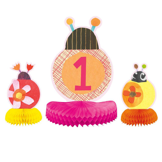 Ladybug 1st Birthday Centerpiece Decorations, 3ct - Assorted
