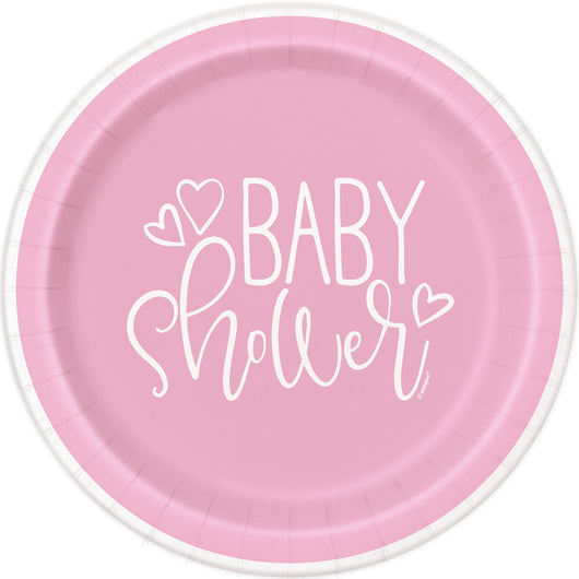 Pink Hearts Baby Shower Round 7