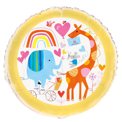 Zoo Baby Shower Round Foil Balloon 18
