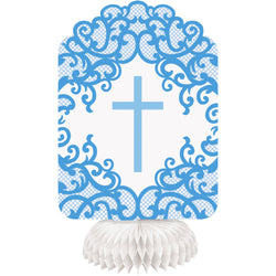 Fancy Blue Cross Honeycomb Decorations 8