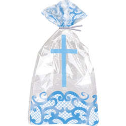 Fancy Blue Cross Cellophane Bags, 5