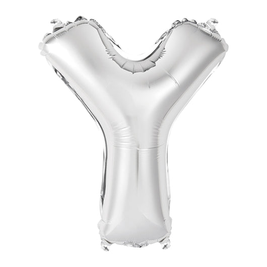 Silver Letter Y Shaped Foil Balloon 14