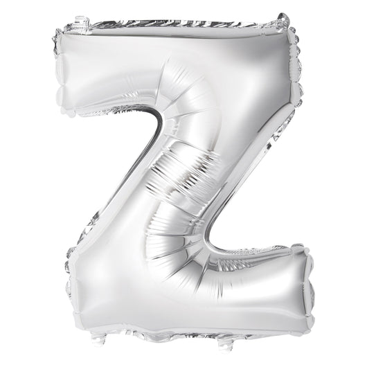Silver Letter Z Shaped Foil Balloon 14